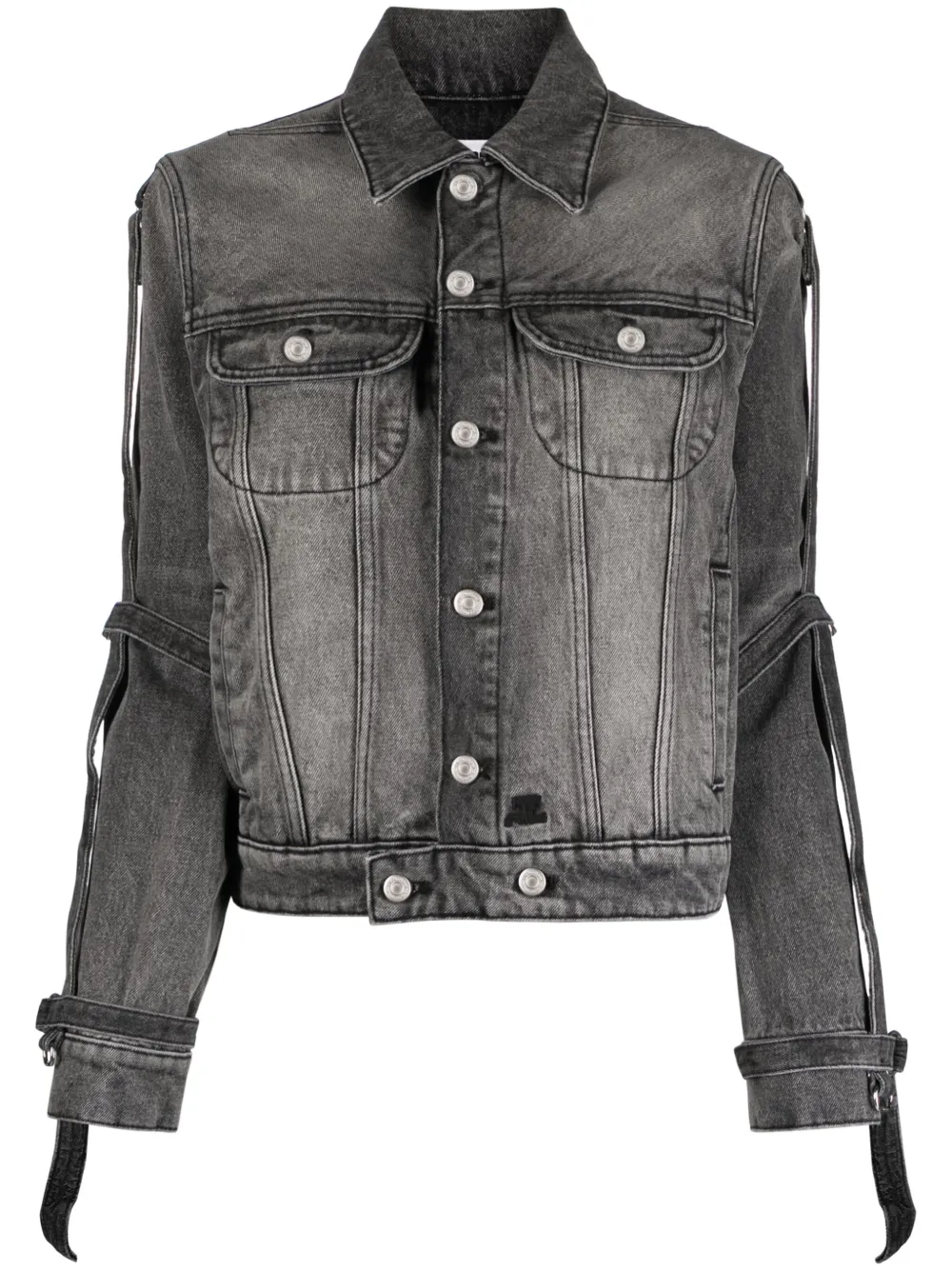 

Джинсовая куртка с пряжкой Courrèges, серый