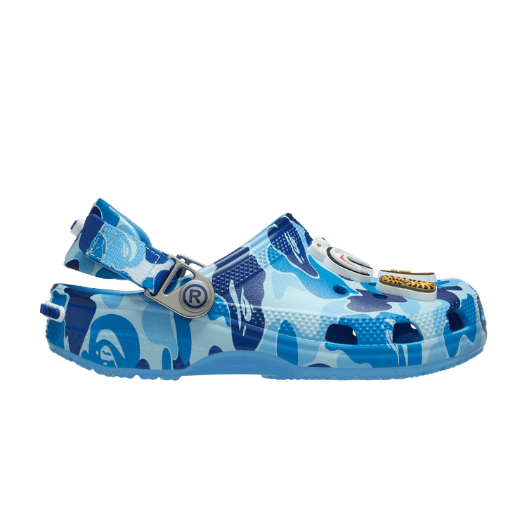 

Кроссовки BAPE x Classic Clog Kids 'ABC Camo - Blue', синий