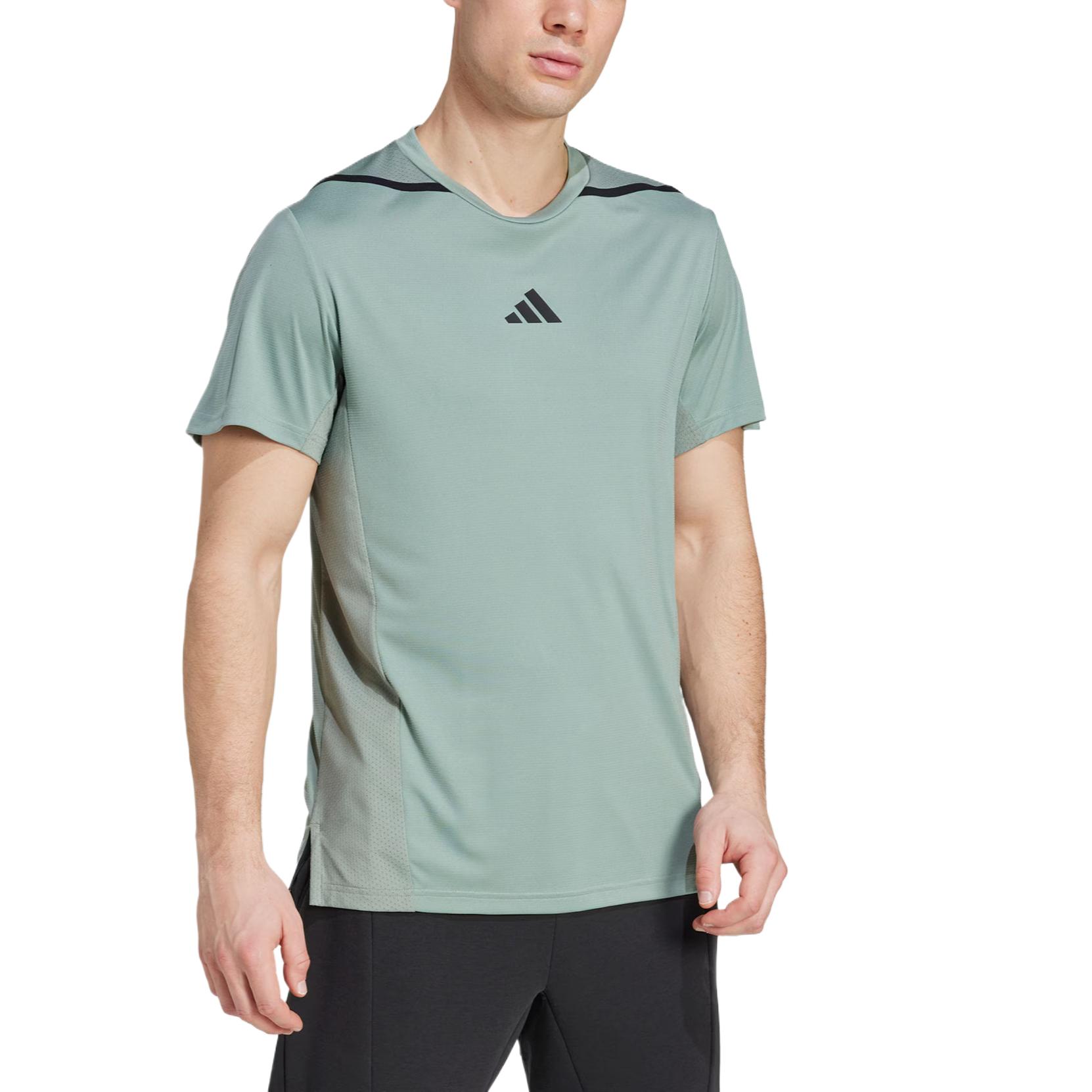 Футболка для тренировок pro series Adidas, зеленый/черный — фото 3