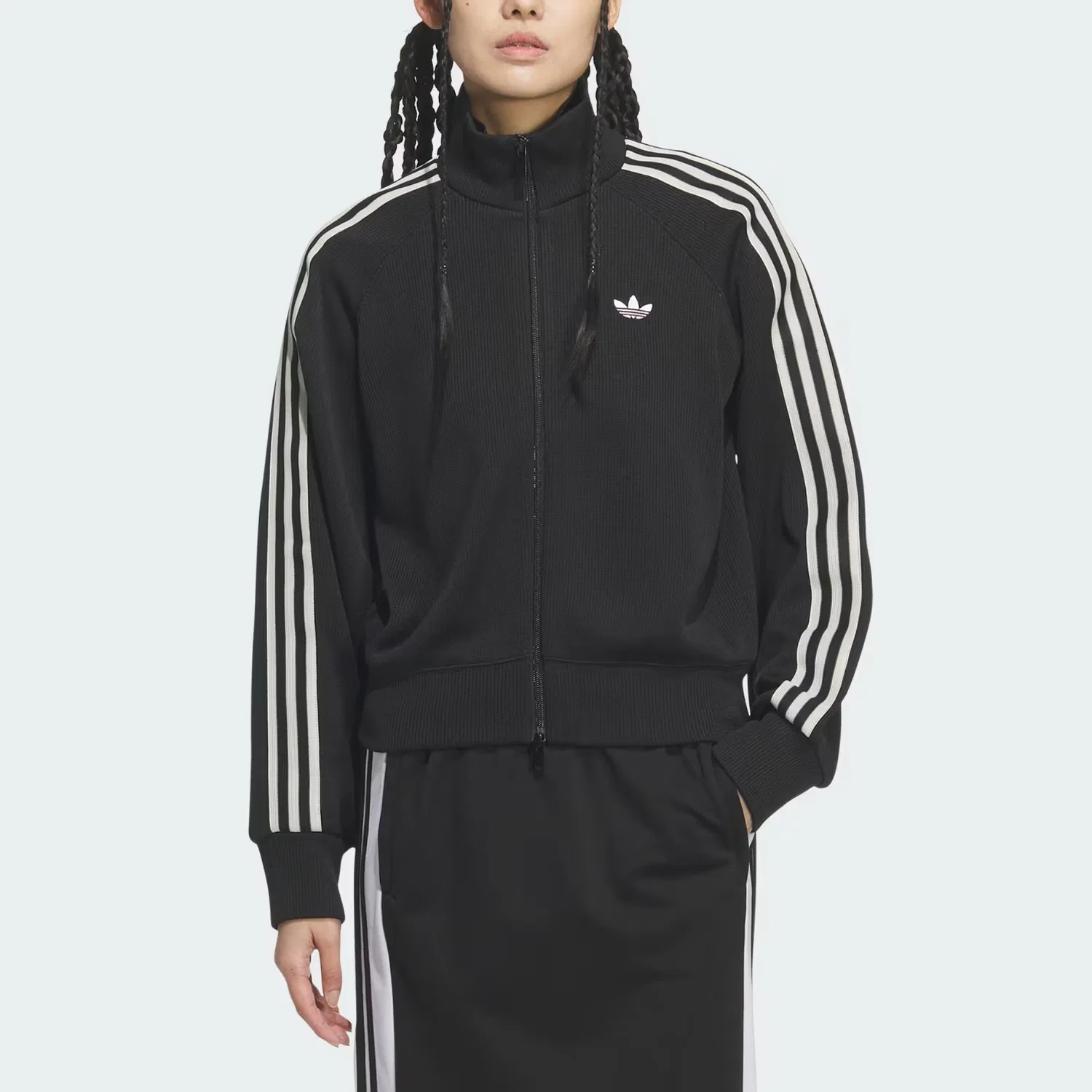 Куртка женская Track Top Knit Balloon Adidas Originals, Black — фото 4