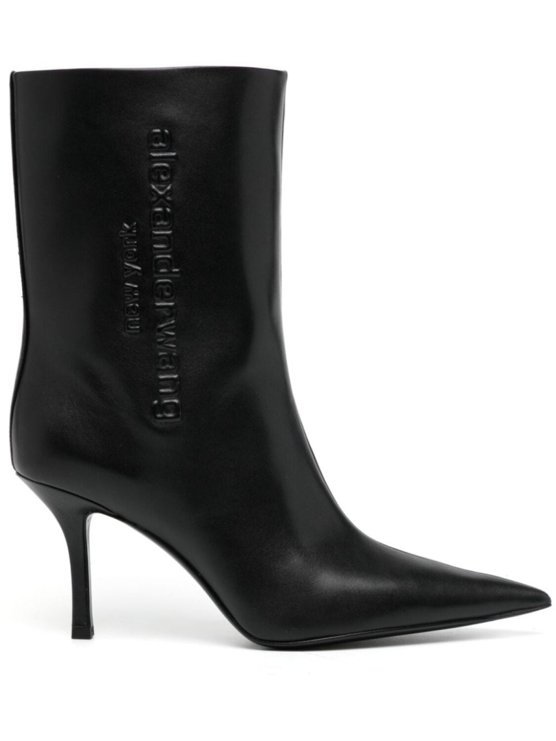 

Alexander Wang ботильоны с тисненым логотипом, черный