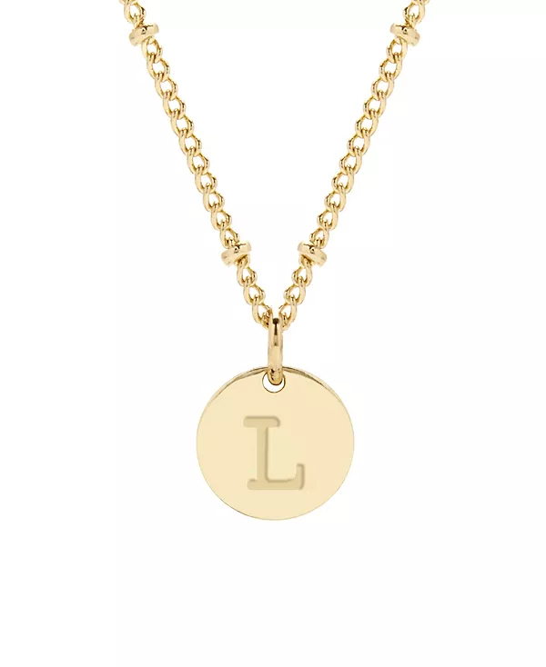 

Подвеска Madeline с инициалом, покрытая 14-каратным золотом Brook & York, gold-l