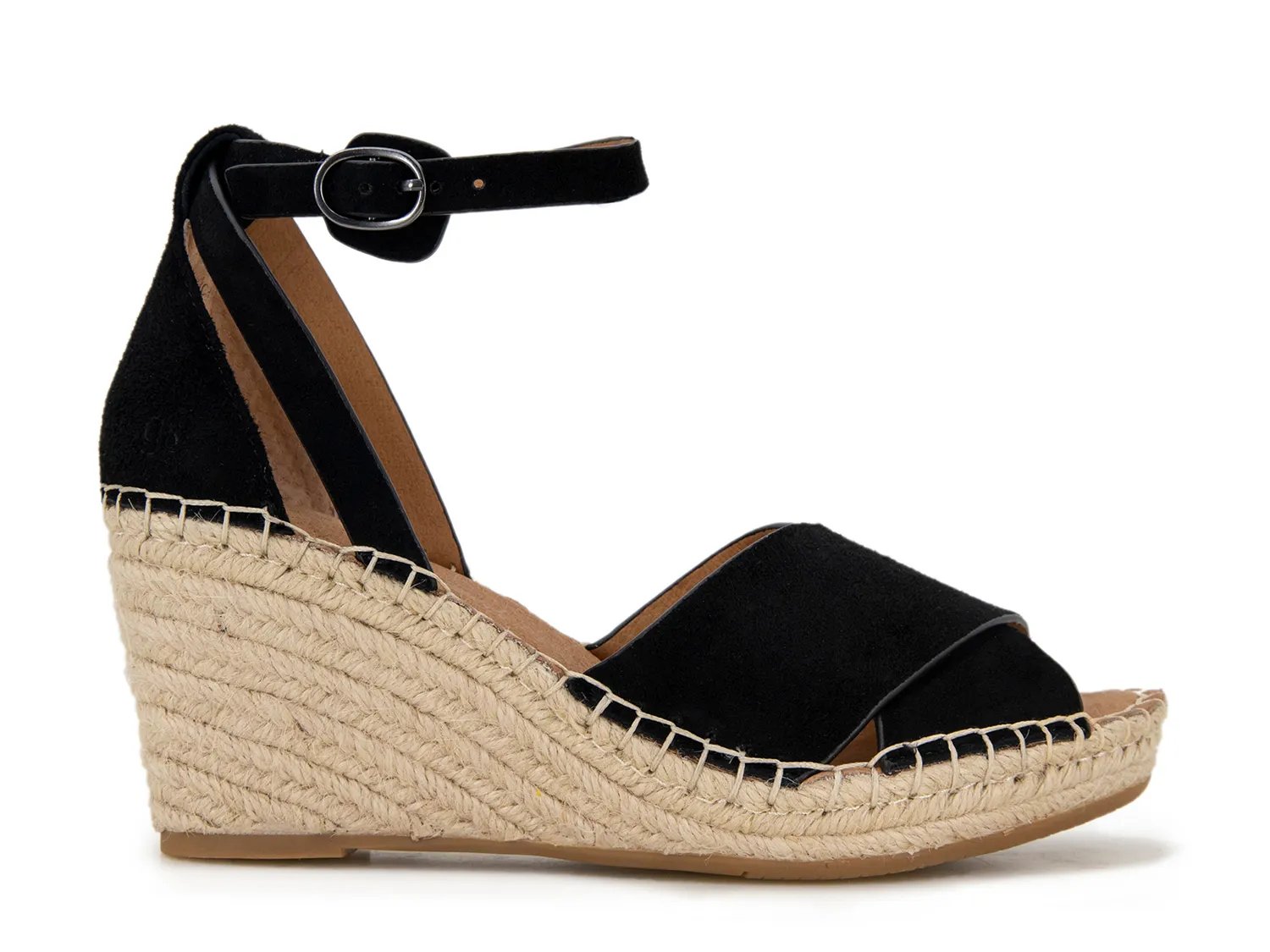 Сандалии Gentle Souls by Kenneth Cole Charli Wedge Sandal, Black Nubuck Leather — фото 2