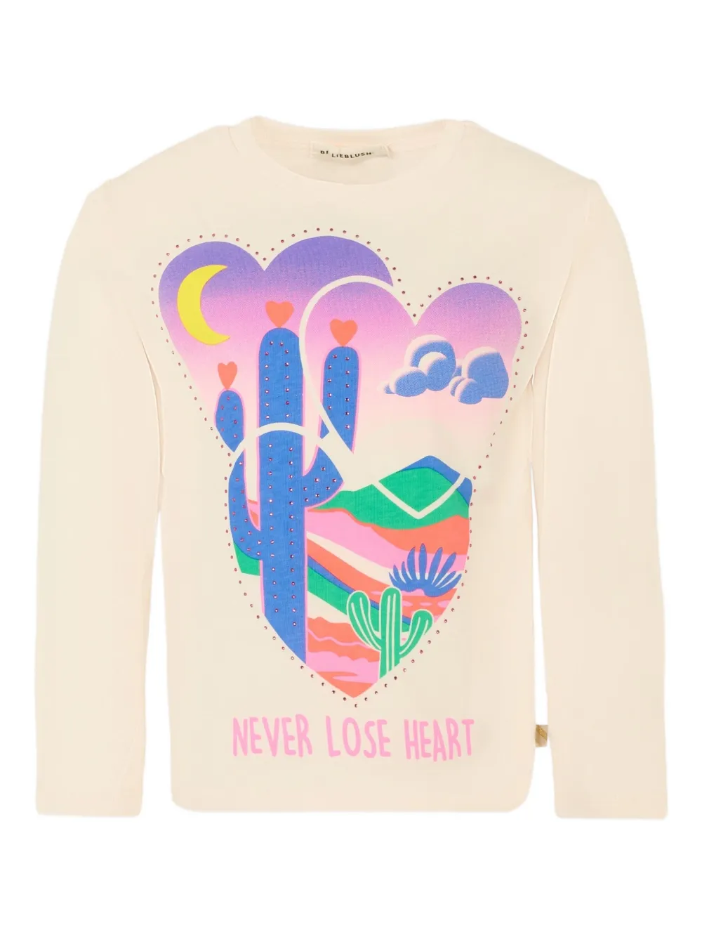 

Футболка с длинными рукавами и принтом Billieblush, розовый