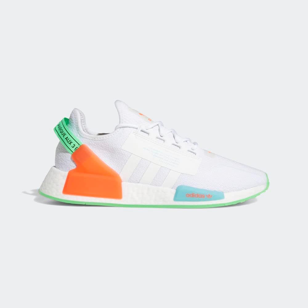 Мужские кроссовки adidas NMD R1 V2, белый/зеленый — фото 2