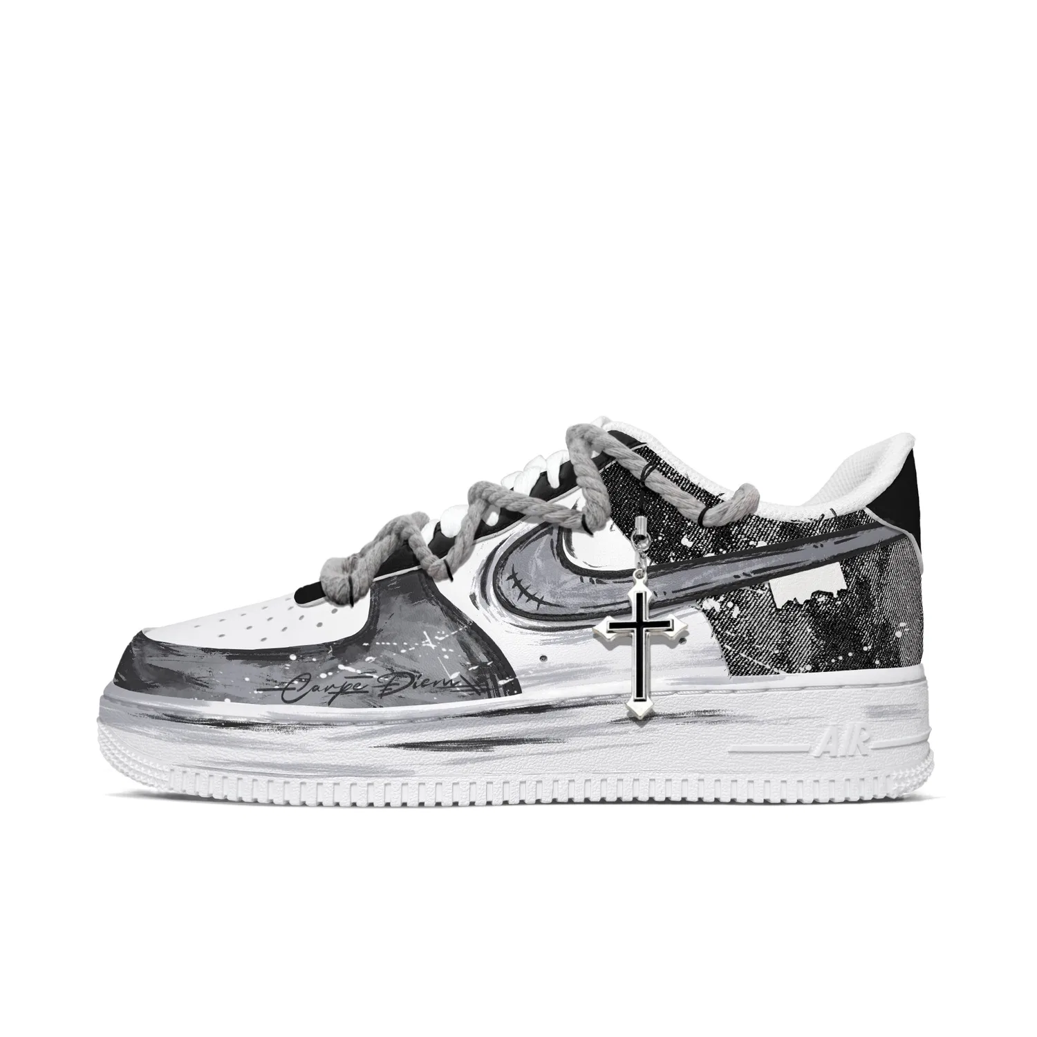 Кеды Nike Air Force 1 низкие серые
