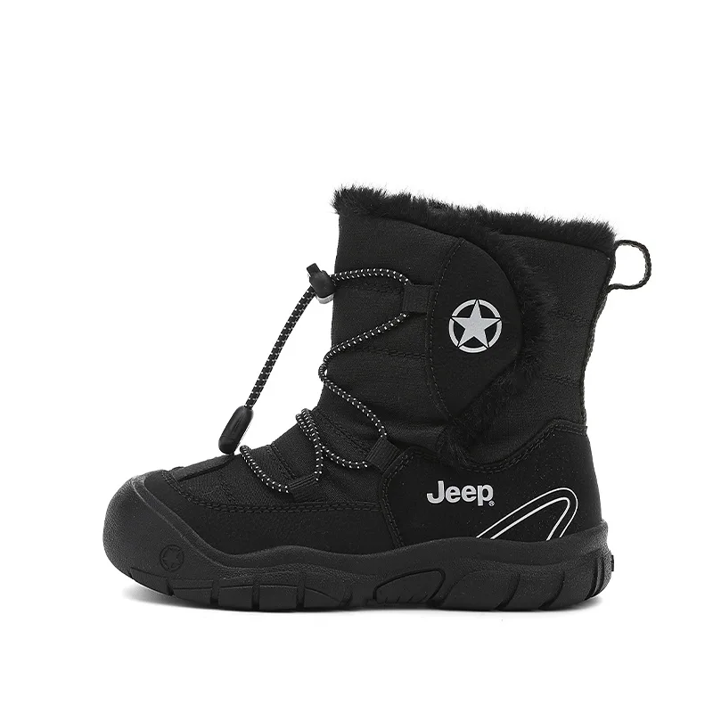 Детские высокие термостойкие противоскользящие снегоступы Jeep, Night Shadow Black