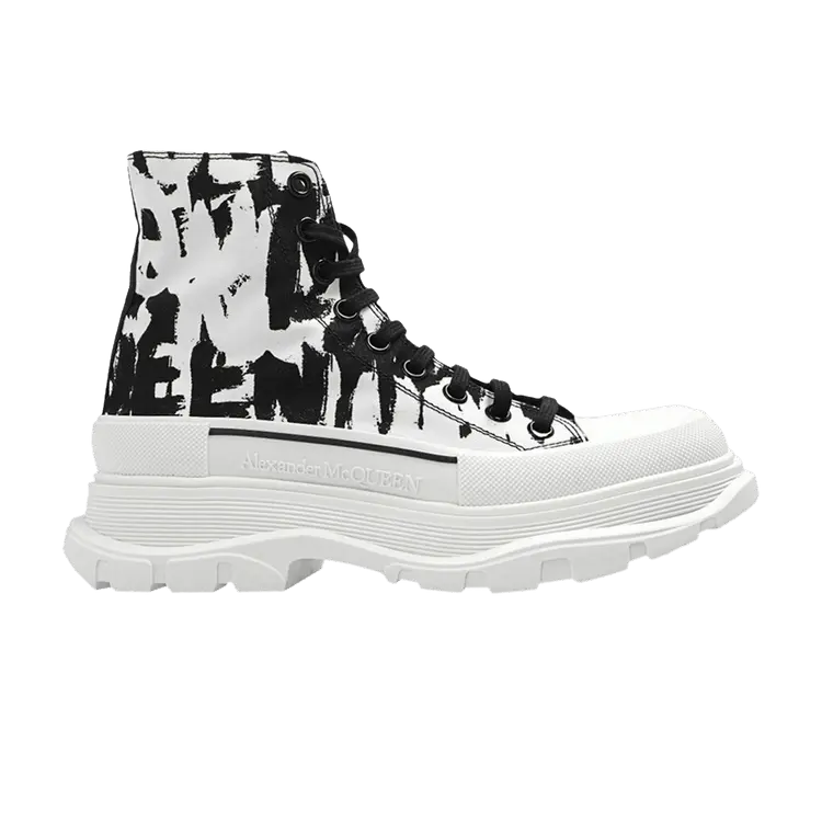 Кроссовки Alexander McQueen Alexander McQueen Wmns Tread Slick Boot 'White Black', белый
