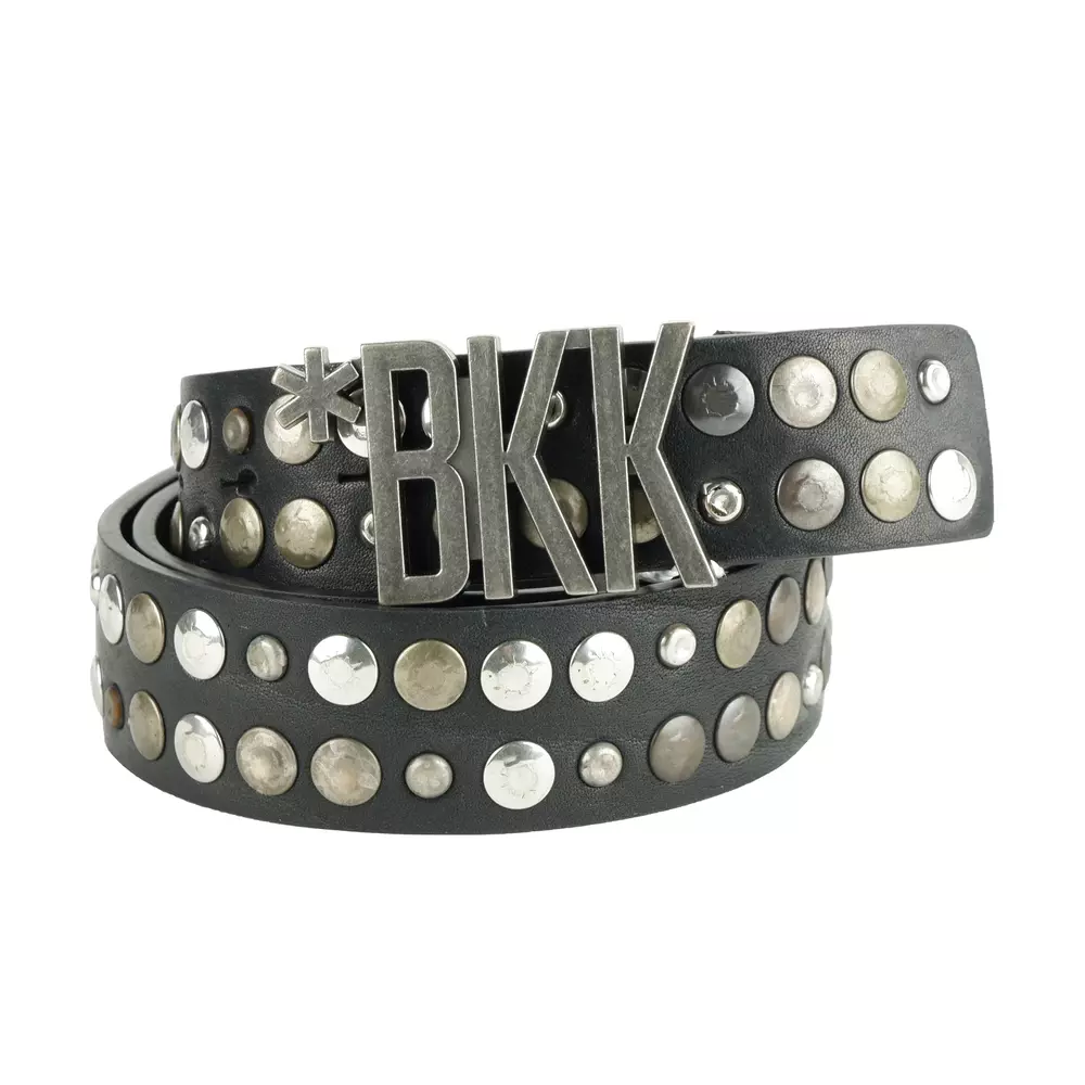 

Элегантный черный ремень из телячьей кожи Bikkembergs