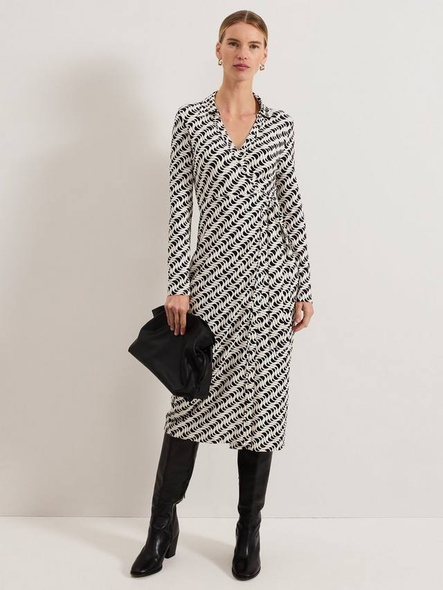 

Геометрическое платье джины Phase Eight, цвет Navy/Ivory
