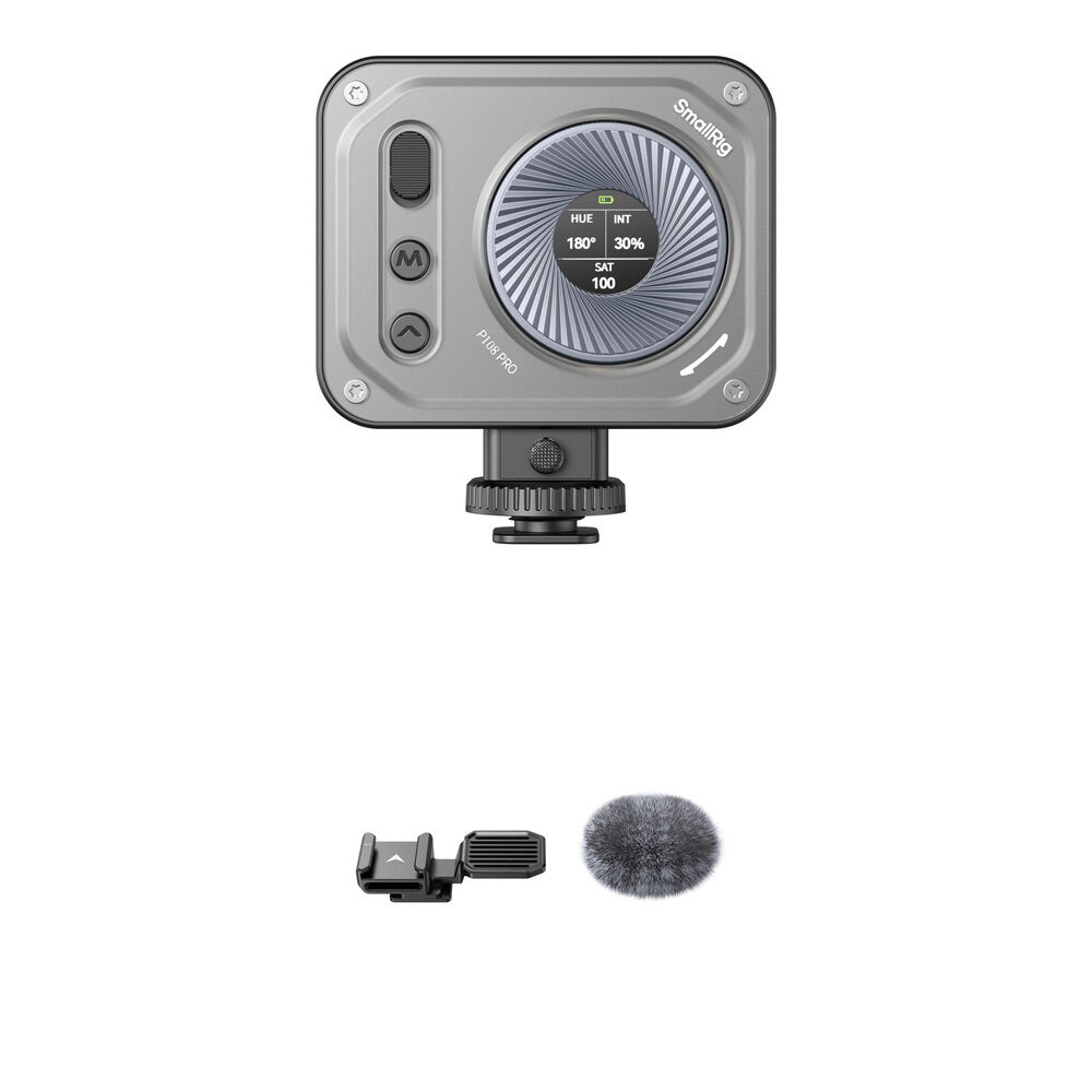 

Светодиодный фонарь SmallRig Vibe P108 Pro Mini с адаптером для крепления на лобовое стекло для Sony ZV-E10 и комплекта ZV-1
