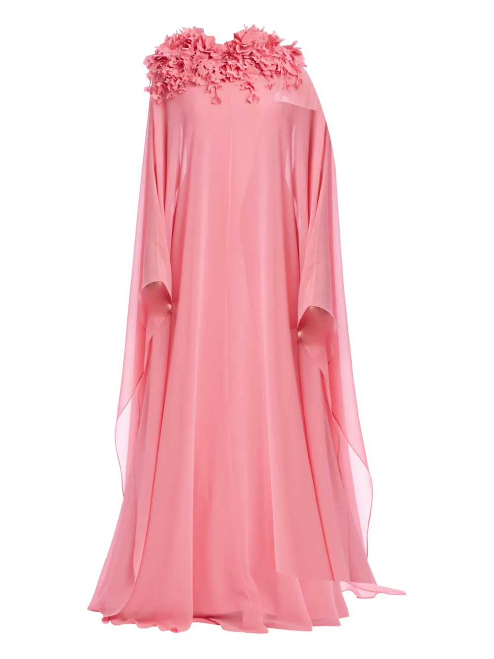 

Платье-кейп с цветочным декором Badgley Mischka, розовый