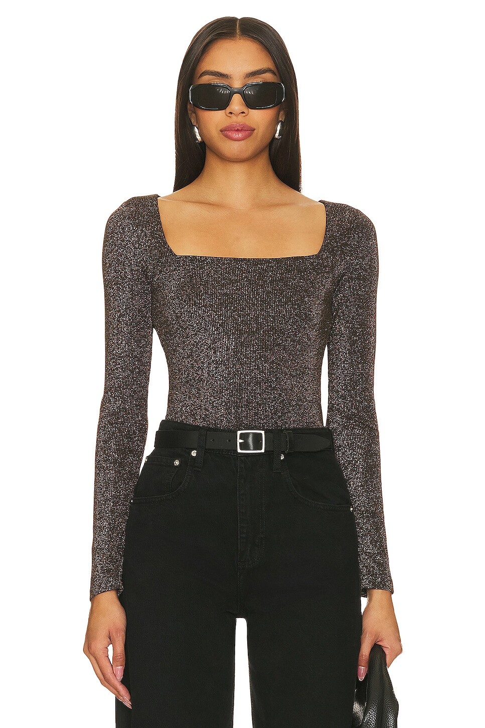 

Боди REMI x REVOLVE Theresa, цвет Black Metallic