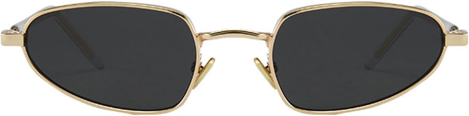 

Солнцезащитные очки Willochra Cat Eye женские панк с градиентным переходом цвета, роскошные дизайнерские овальные солнцезащитные очки в металлической оправе, черные, с защитой от УФ-излучения UV400, C1