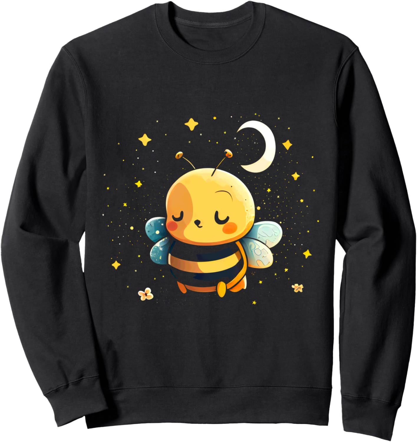 

Толстовка «Мирный шмель» под луной и звездами, черная Cute Bumblebee Night Sky Moon Stars Peaceful Sleep