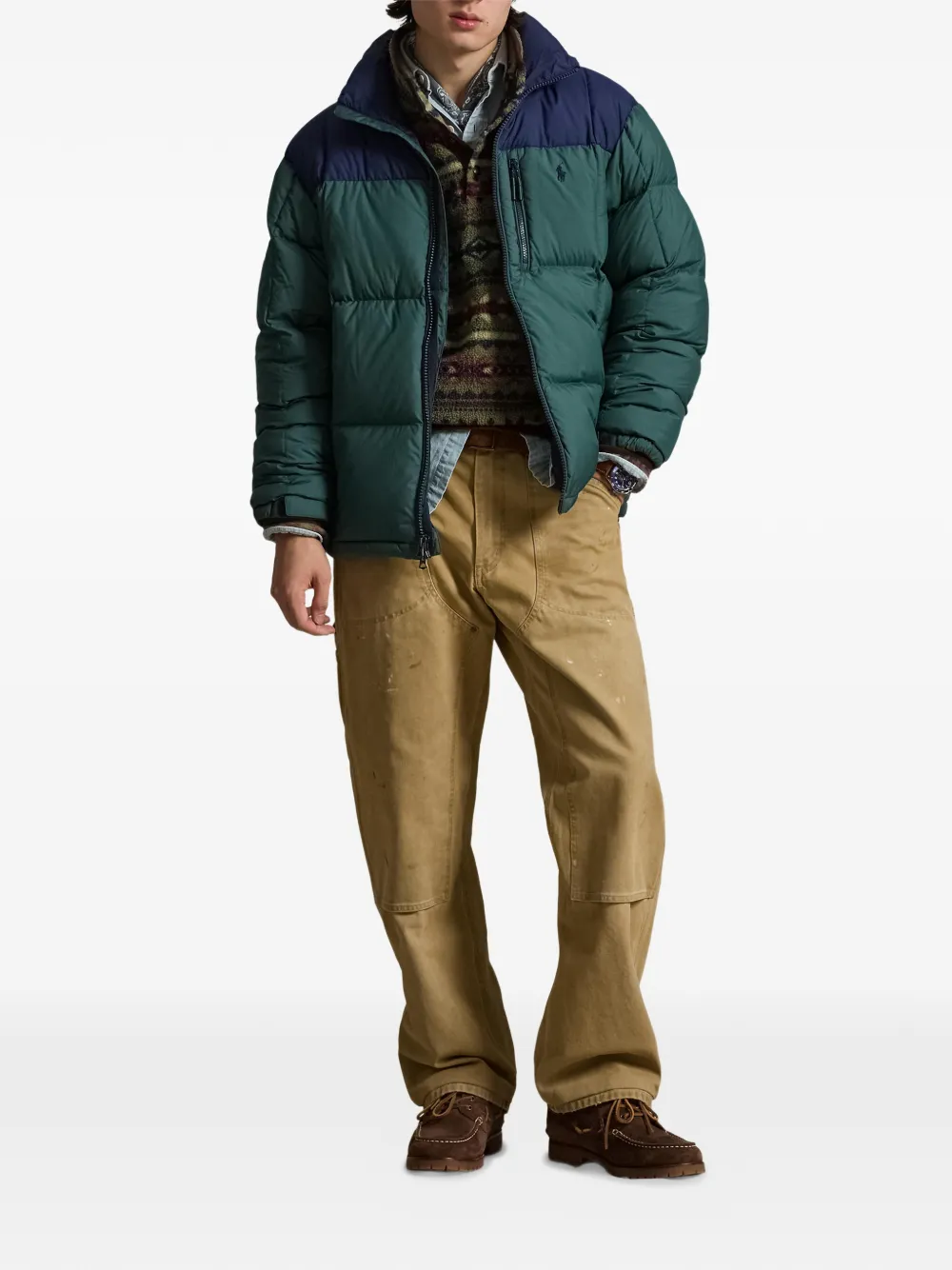 Куртка из рипстопа с контрастными вставками Polo Ralph Lauren, зеленый — фото 2