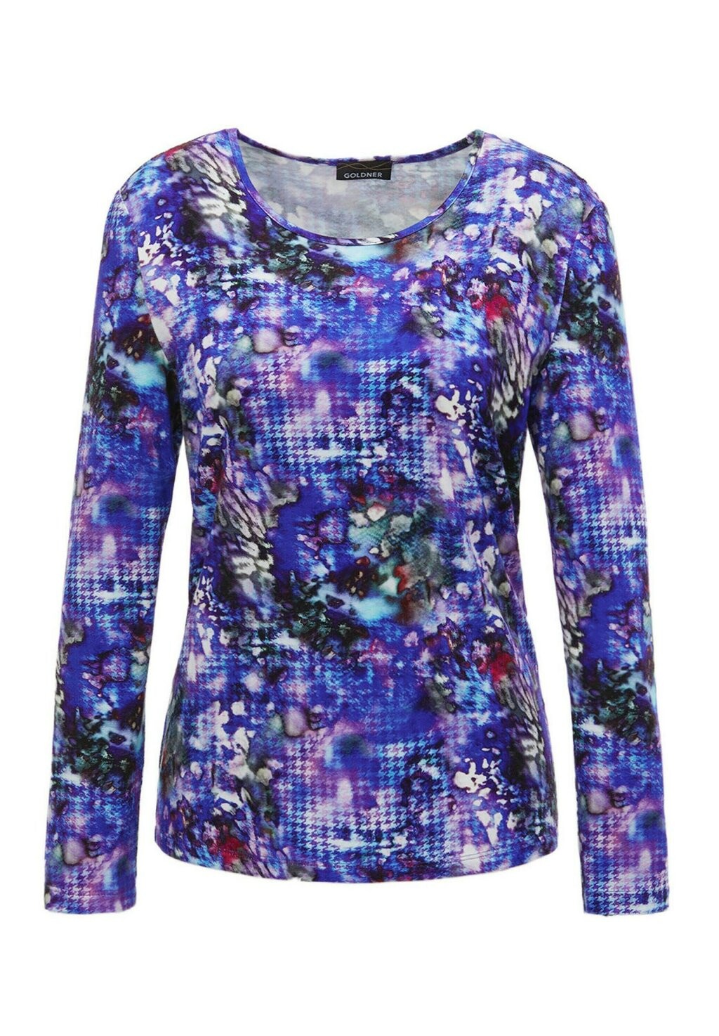 

Топ с длинными рукавами MIT DRUCK GOLDNER, цвет Mottled Blue