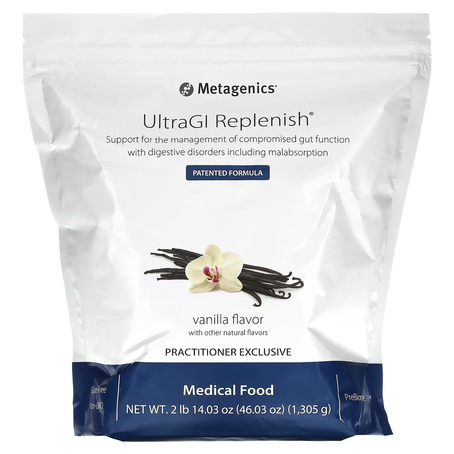 

UltraGI Replenish, ваниль, 46,36 унции (1305 г) Metagenics