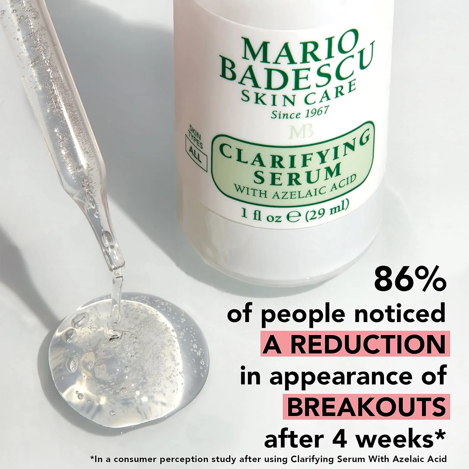 Сыворотка Mario Badescu — Очищающая для лица с азелаиновой кислотой - очищает поры, уменьшает покраснения и борется — фото 3