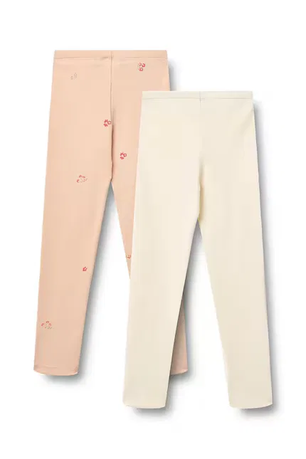 Леггинсы из органического хлопка Legginsy z elastanem Wheat, розовый — фото 2