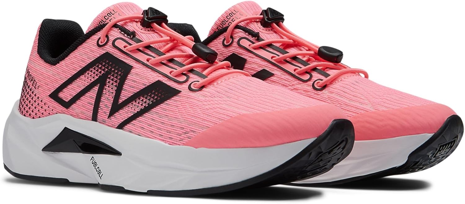 Детские кроссовки New Balance FuelCell Propel V5 Bungee (унисекс), черный/розовый — фото 3