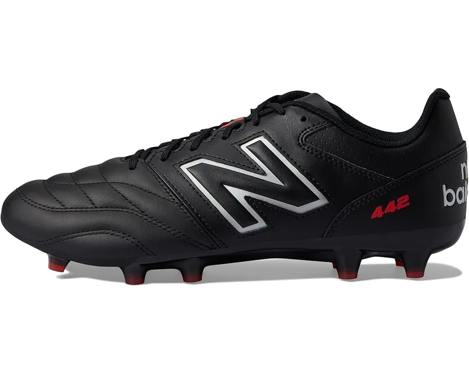 Кроссовки New Balance 442 V2 Team FG Soccer Cleats, Black/White — фото 4
