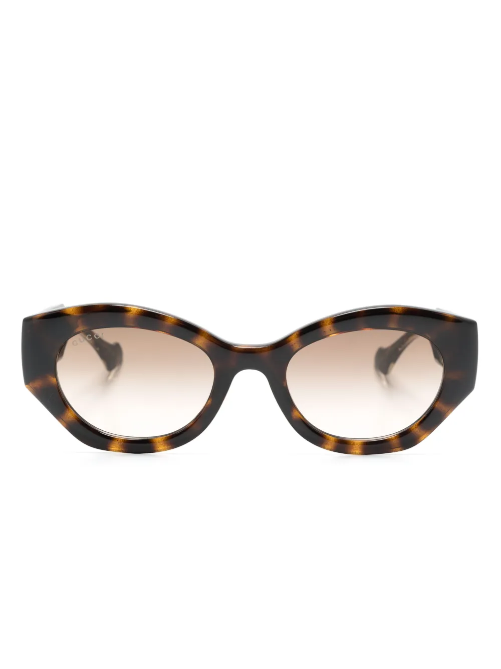 

Солнцезащитные очки в овальной оправе Gucci Eyewear, коричневый
