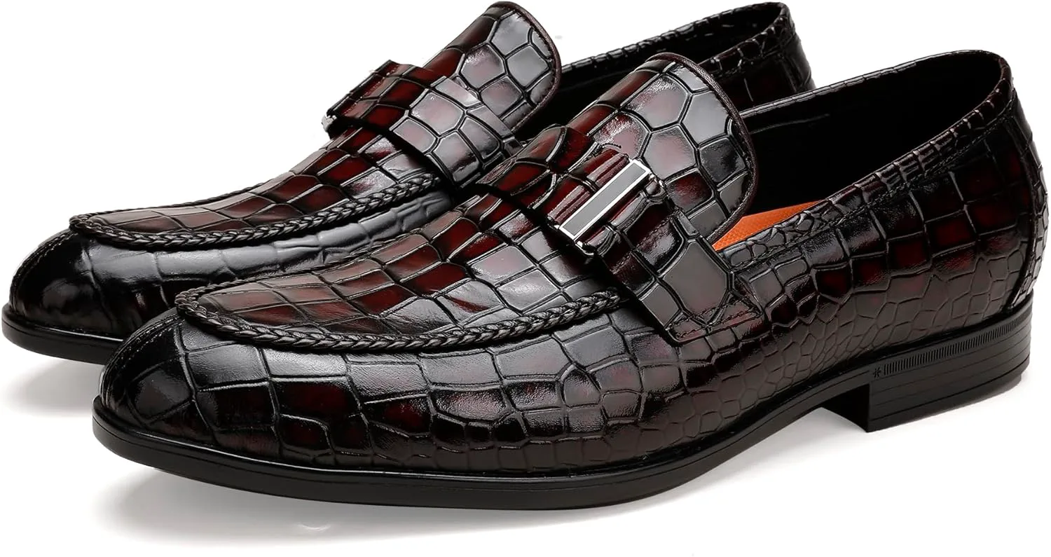 

Лоферы с кисточками для мужчин, повседневные туфли из кожи с тиснением под крокодила, с кисточками, без шнурков, лоферы с пенни для мужчин GOLDEN COXES FAMILY