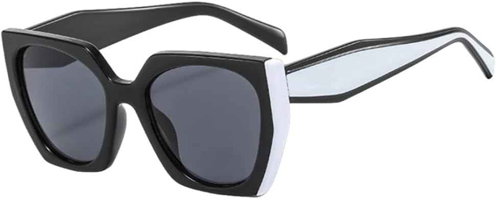 

Модные женские солнцезащитные очки в крупной оправе, стильные белые и черные, большие солнцезащитные очки для женщин, очки с защитой от УФ-излучения UV400 generic, C1 Black White Black