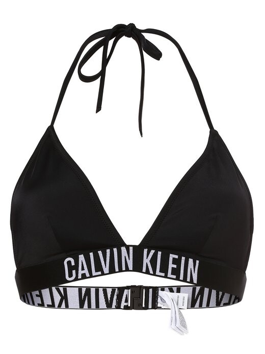 

Мягкий лиф бикини с треугольными чашечками Calvin Klein, черный