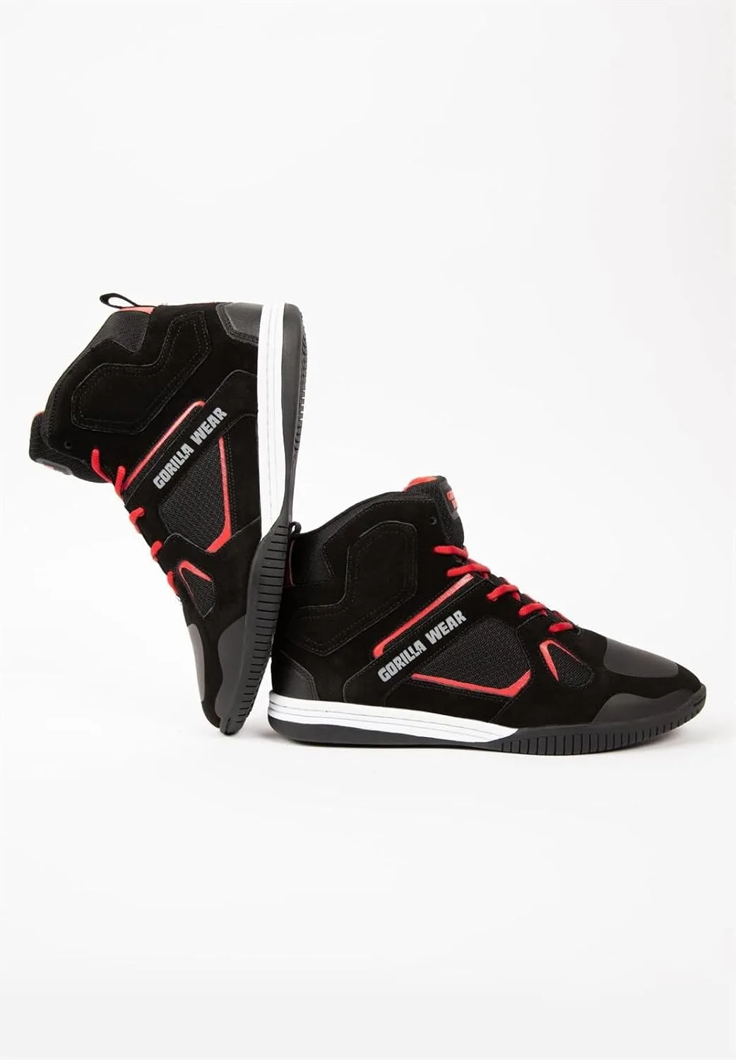 Кроссовки для бодибилдинга Gorilla Wear Troy High Tops - черно-серые - спортивные, повседневные, для тренировок, с логотипом, с подробным описанием, для мужчин — фото 4