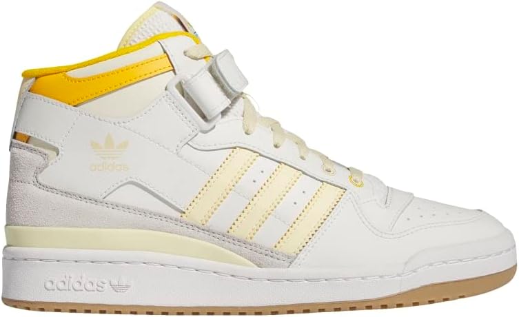 Мужские кроссовки adidas Originals Forum Mid, белый/желтый — фото 2