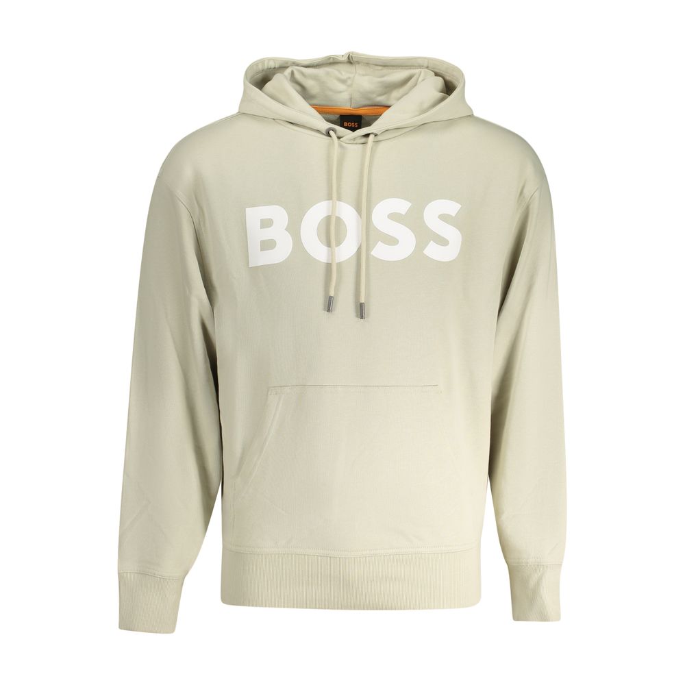 

Бежевый хлопковый мужской свитер Hugo Boss