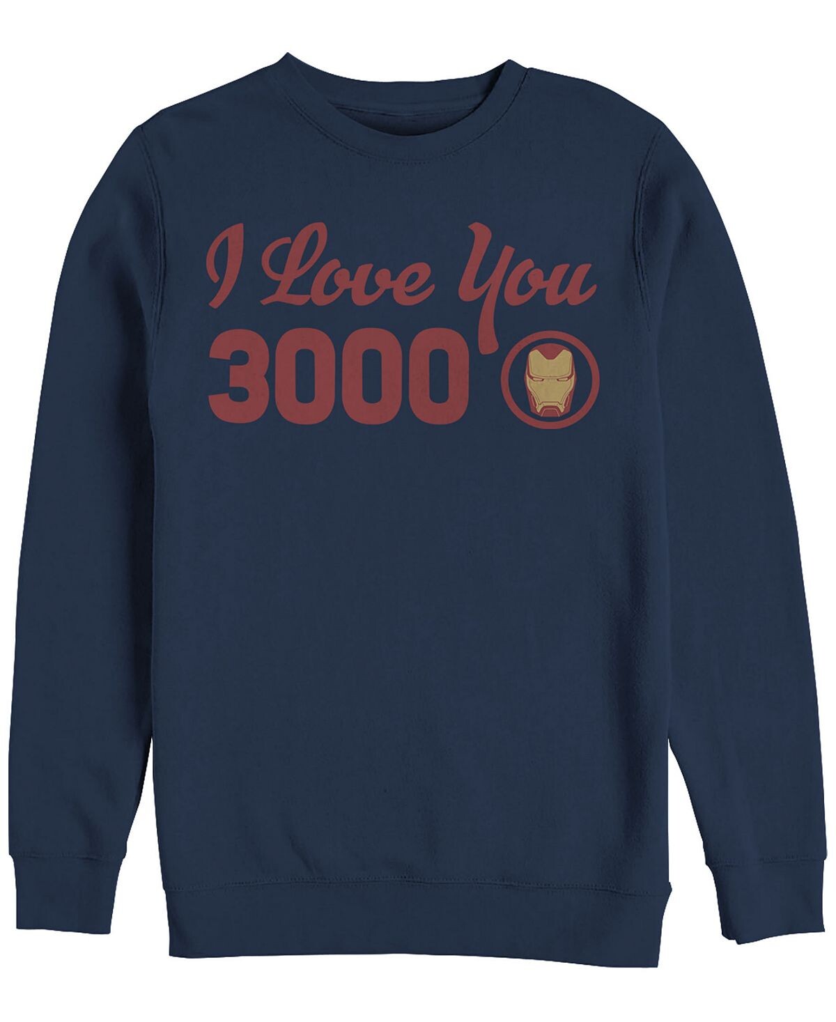 

Мужская футболка Marvel Avengers Endgame Iron Man с надписью «I Love You 3000», флис с круглым вырезом Fifth Sun