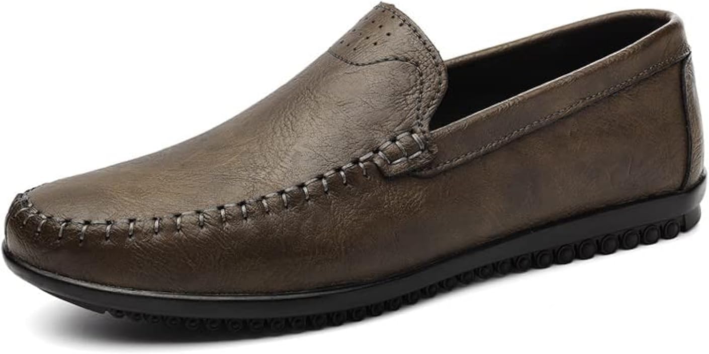 

Мужские кожаные лоферы Abnkarwin, хаки