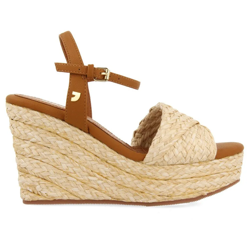Сандалии Gioseppo 71130 esparto wedge, золотой