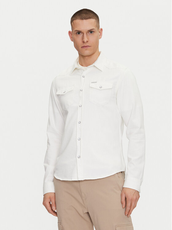 

Рубашка обычного кроя M5GH55 D5NW1 Guess Jeans, белый