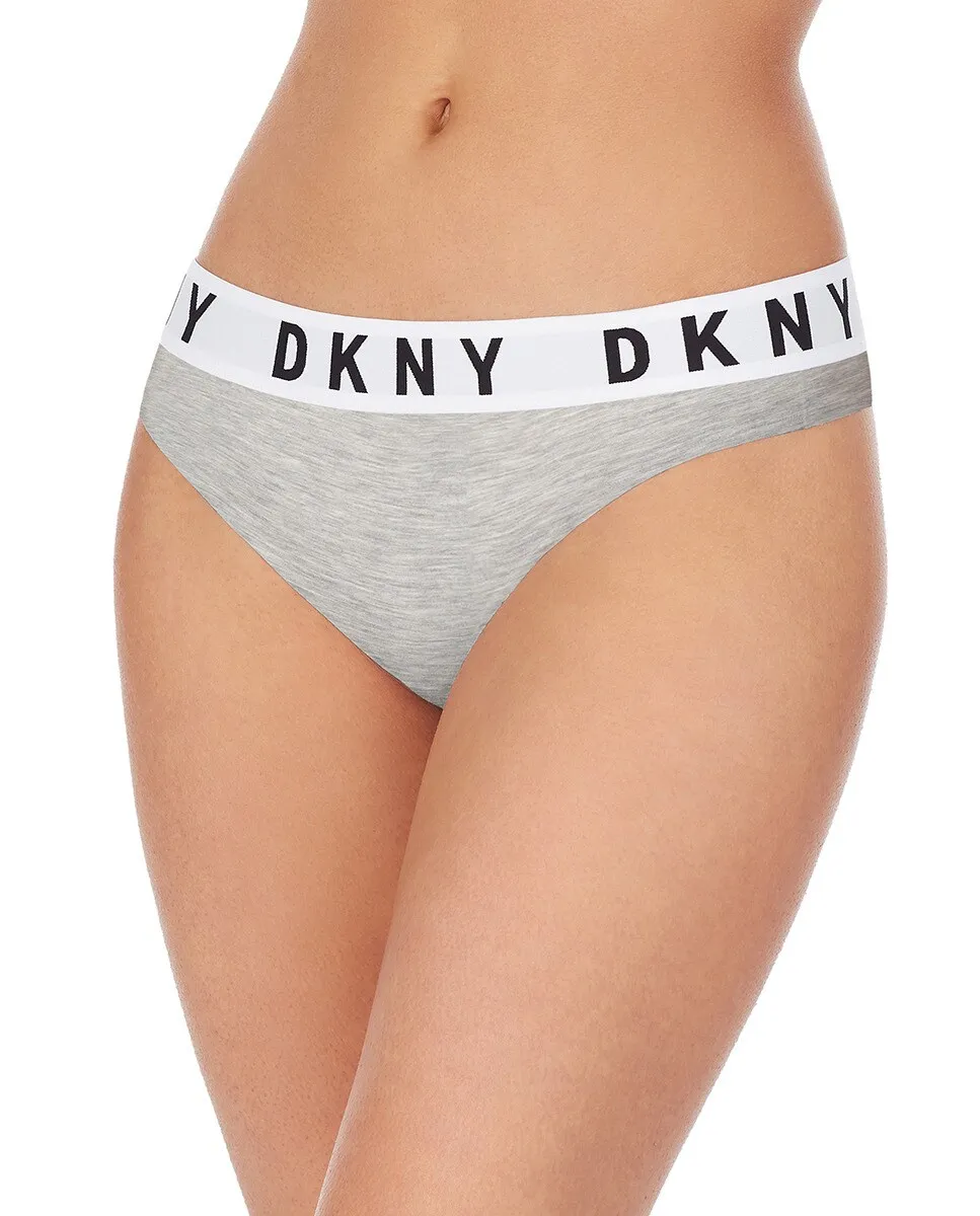 

Гладкие бесшовные стринги DKNY, серый