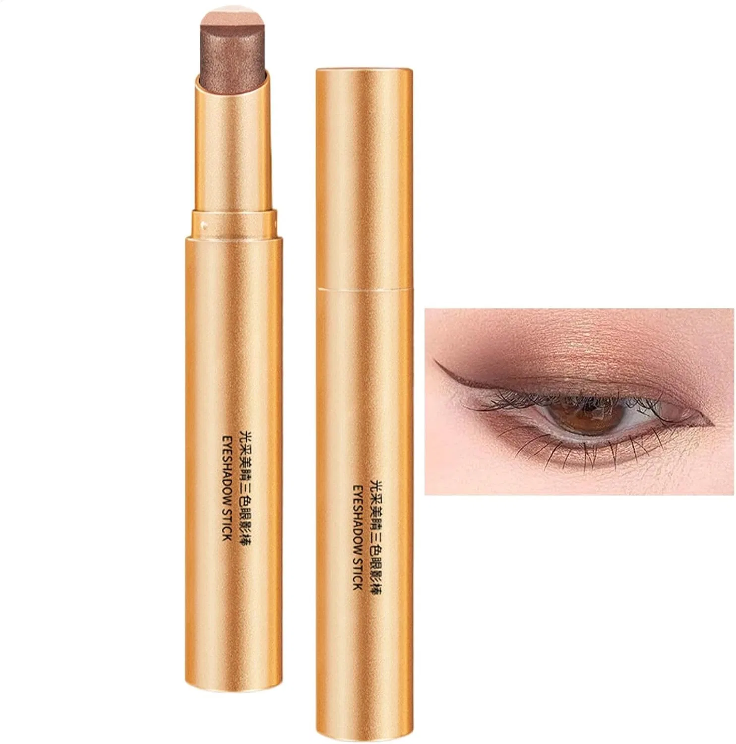 Тени для век в стике Glitter Eyeshadow Stick, 3-цветный градиент, Generic, 3.5 г, цвет 02#