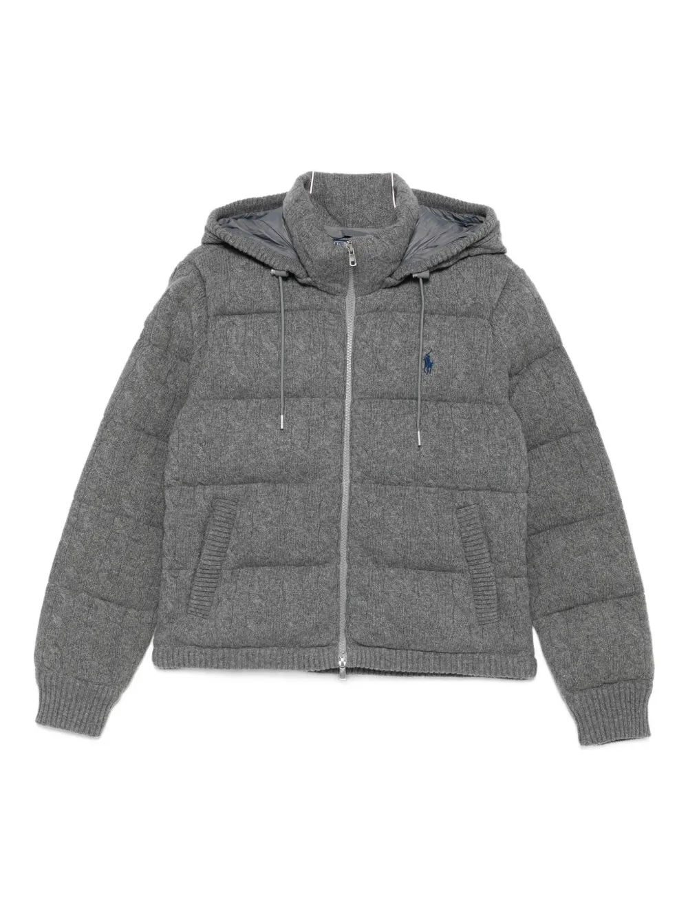 

Стеганая куртка с капюшоном POLO RALPH LAUREN, серый
