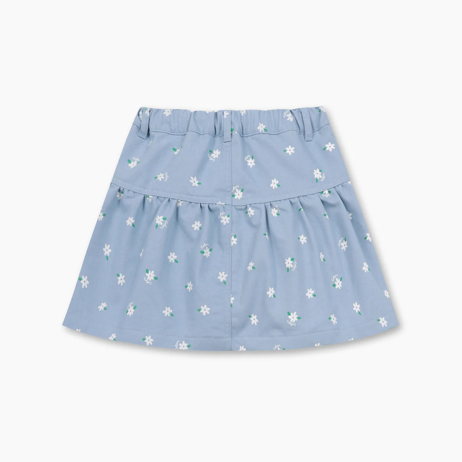 Детская синяя джинсовая юбка с ромашками от Benetton Kids — фото 2