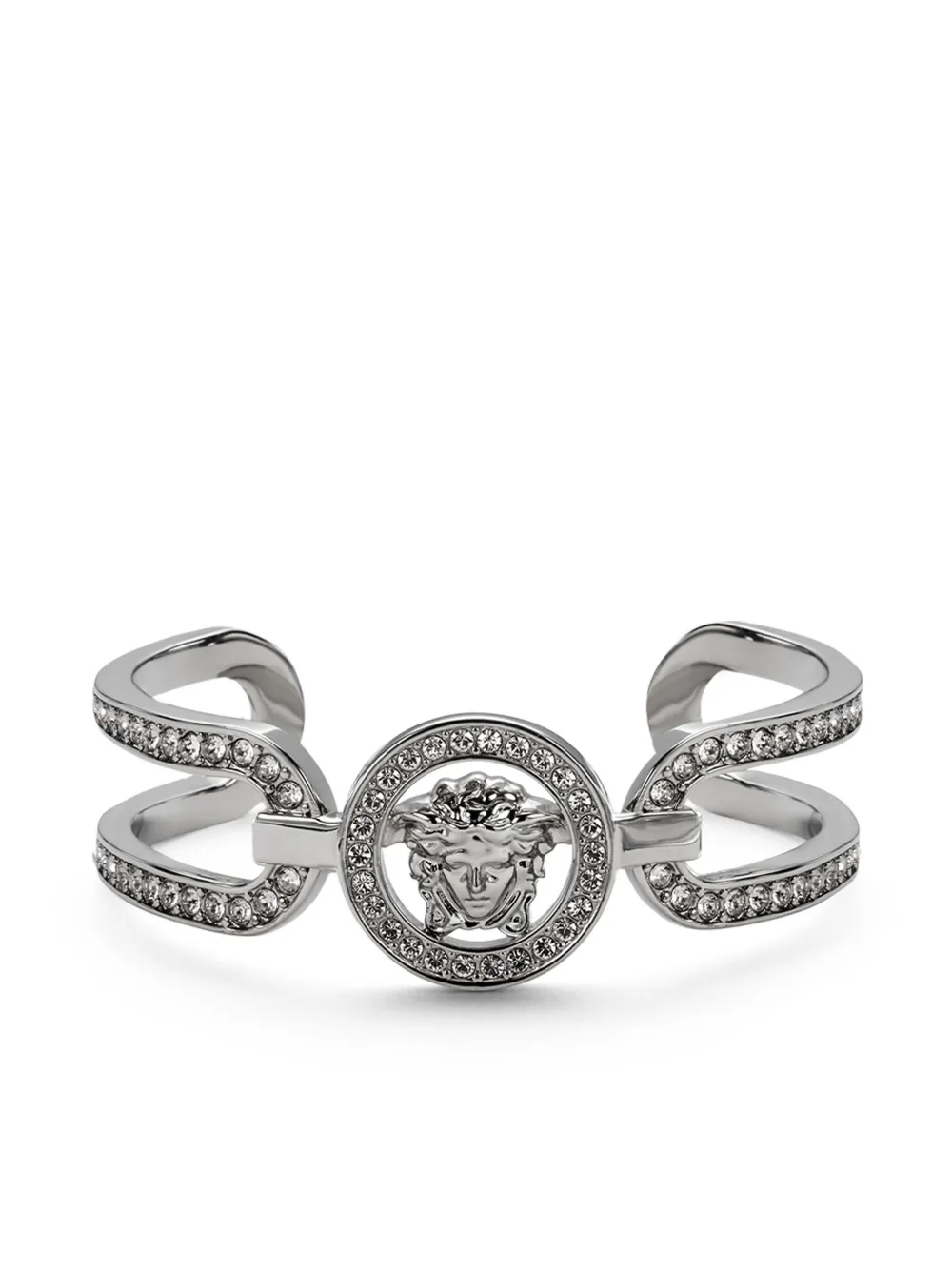 

Браслет-кафф Medusa '95 с кристаллами VERSACE, серебяный