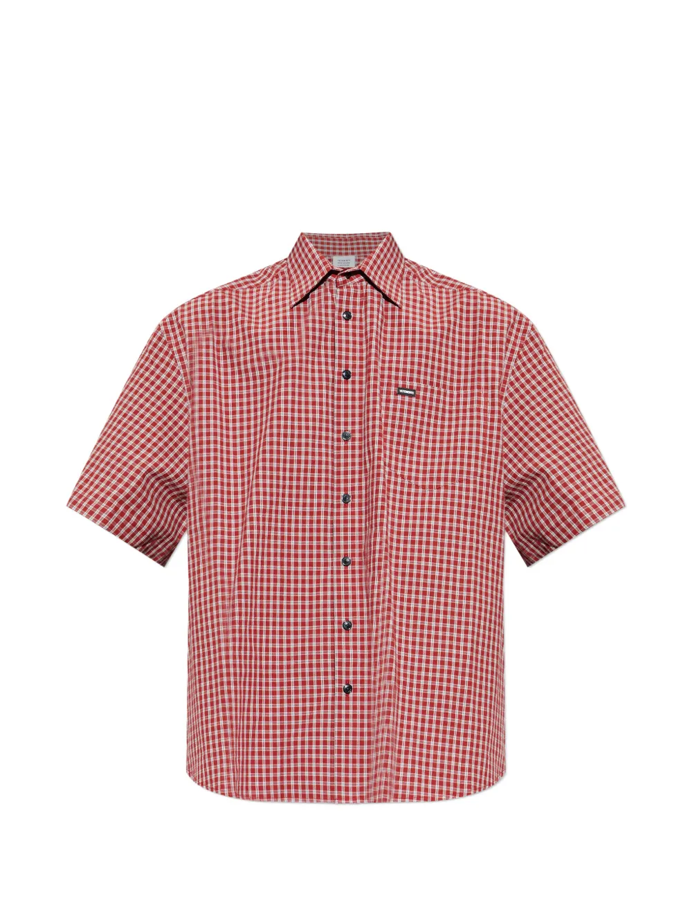

Рубашка в клетку с короткими рукавами Vetements, красный