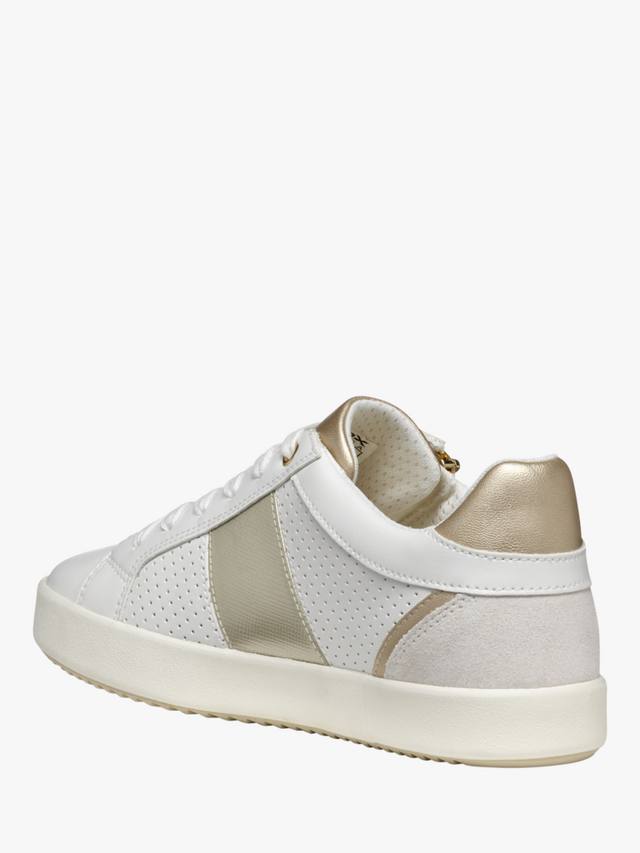 Кроссовки с низким вырезом с металлическим акцентом blomiee Geox, цвет White/Off White — фото 3