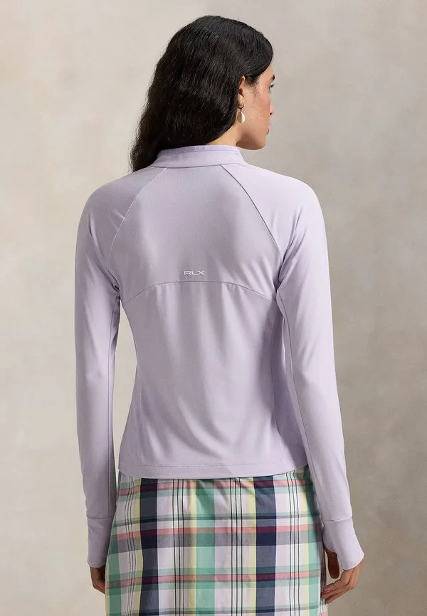 Куртка-Бомбер из эластичного трикотажа на молнии, тренировочная куртка Polo Ralph Lauren, Lovely Lilac — фото 3