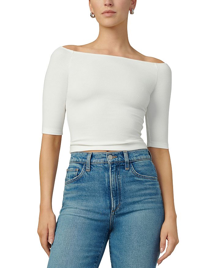 

Топ с открытыми плечами Laur Joe's Jeans, слоновая кость/кремовый