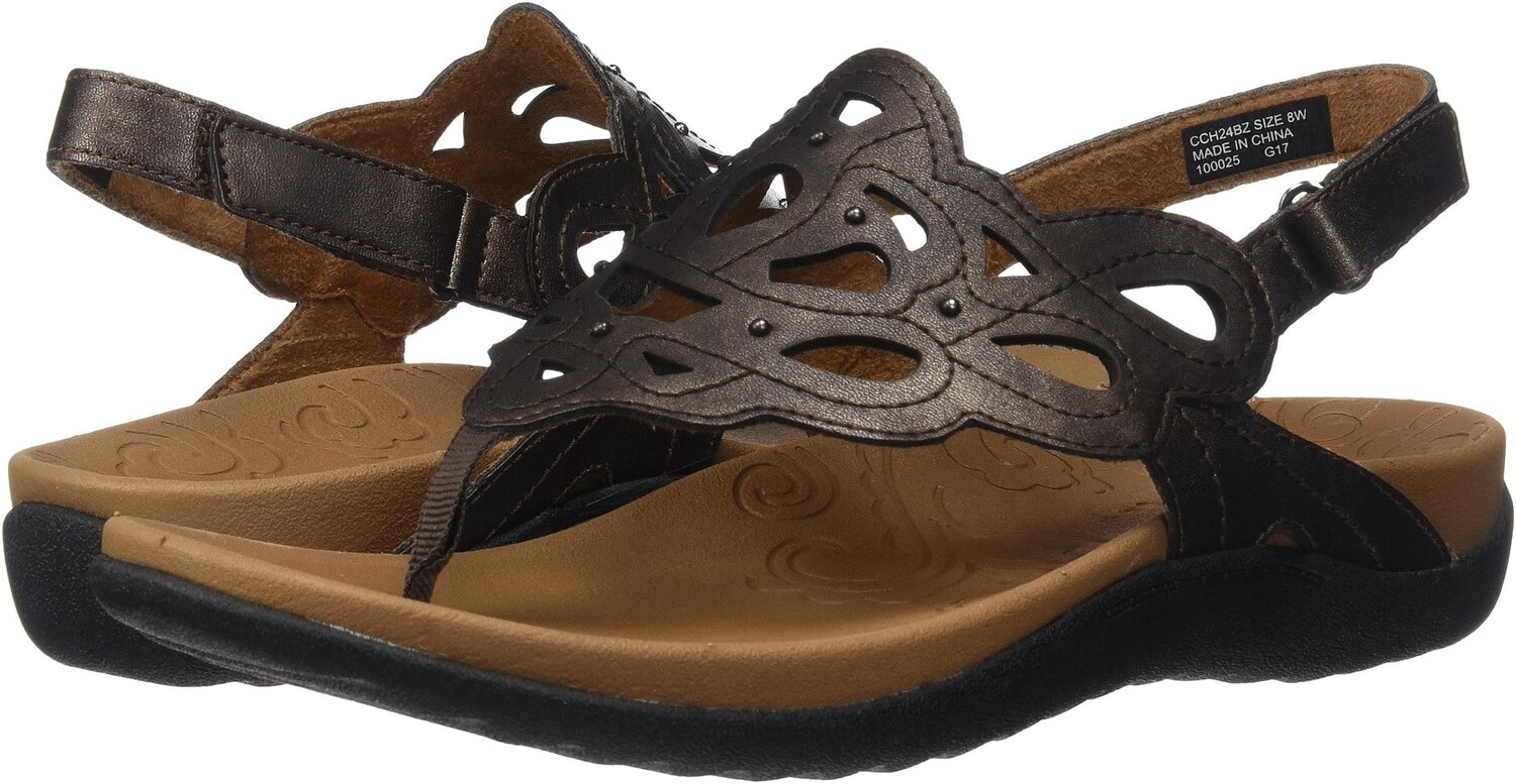 Сандалии на плоской подошве Ridge Sling Rockport, бронза
