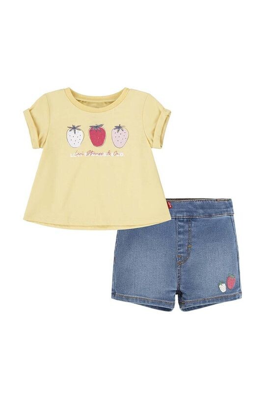 

Levi's Детский комплект футболка и шорты LVG FRUITY, желтый
