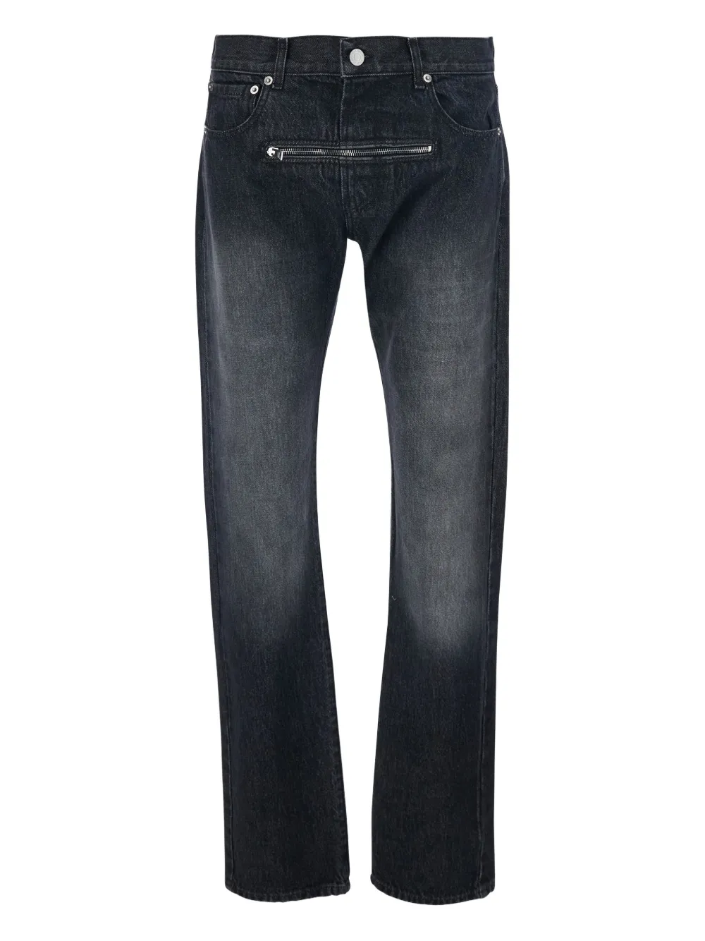 

Джинсы с логотипом и карманом на молнии Jordanluca, серый