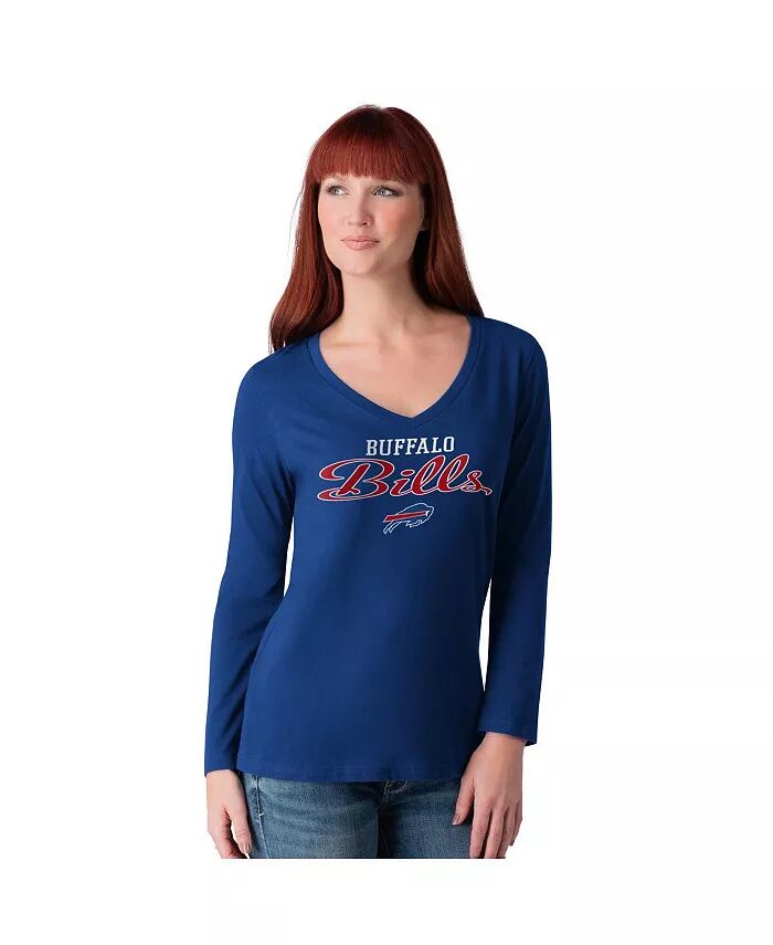 

Женская футболка Royal Buffalo Bills Post Season с длинным рукавом и V-образным вырезом G-III 4Her by Carl Banks